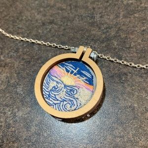 Handmade Embroidered Beach Necklace